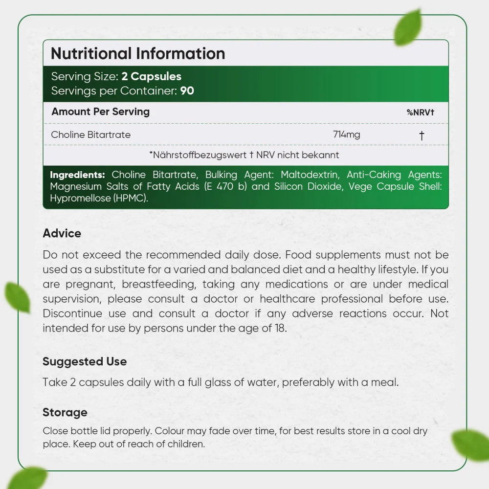 Choline Bitartrate Capsules - Image 6