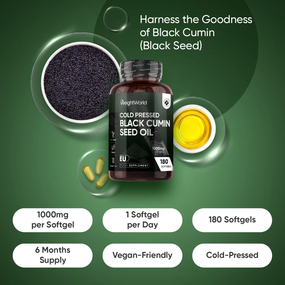 Cold-Pressed Black Cumin Seed Oil Softgels - Image 2