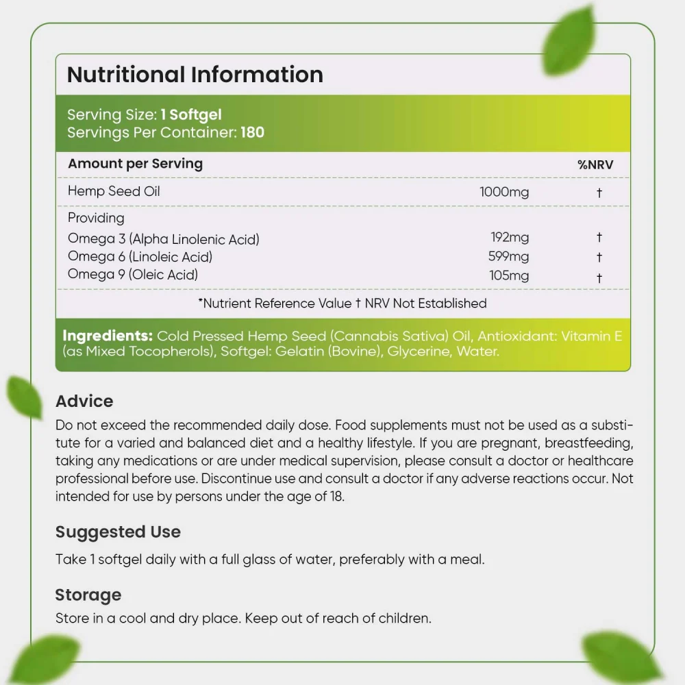 Hemp Seed Oil Softgels - Image 5