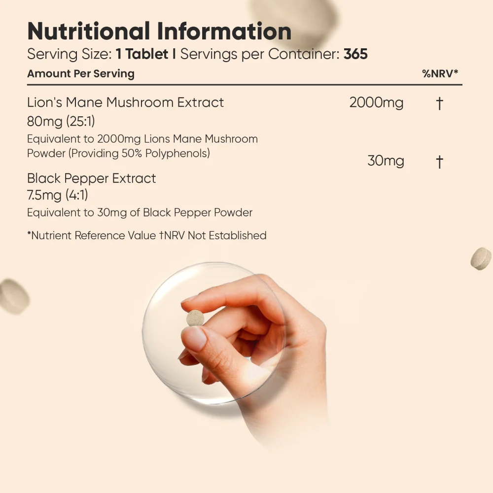 Lion's Mane Mushroom Tablets - Image 5