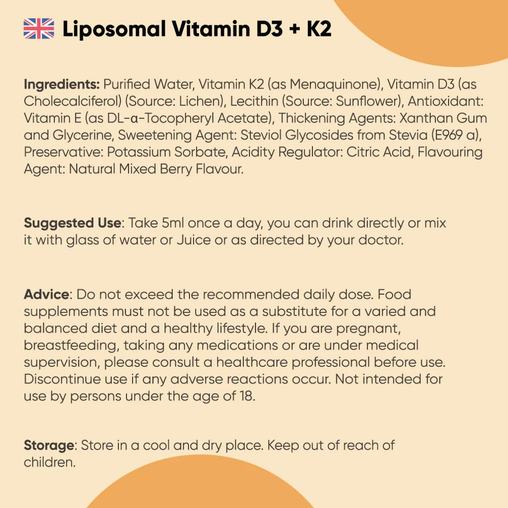 Liposomal Vitamin D3 + K2  Liquid - Image 5