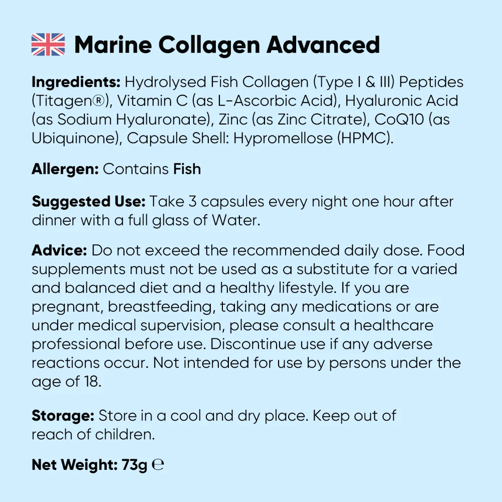 Marine Collagen Advanced With Hyaluronic Acid Capsules - Image 10
