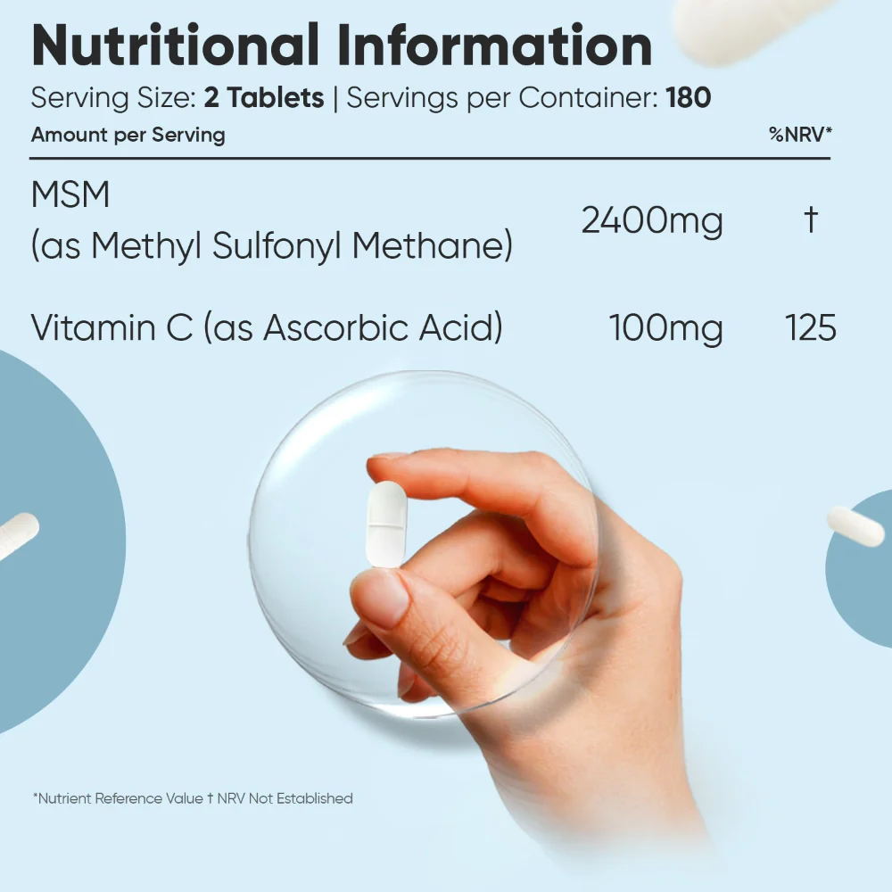 MSM With Vitamin C Tablets - Image 5