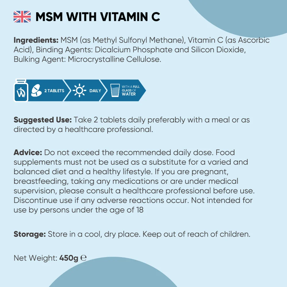 MSM With Vitamin C Tablets - Image 7