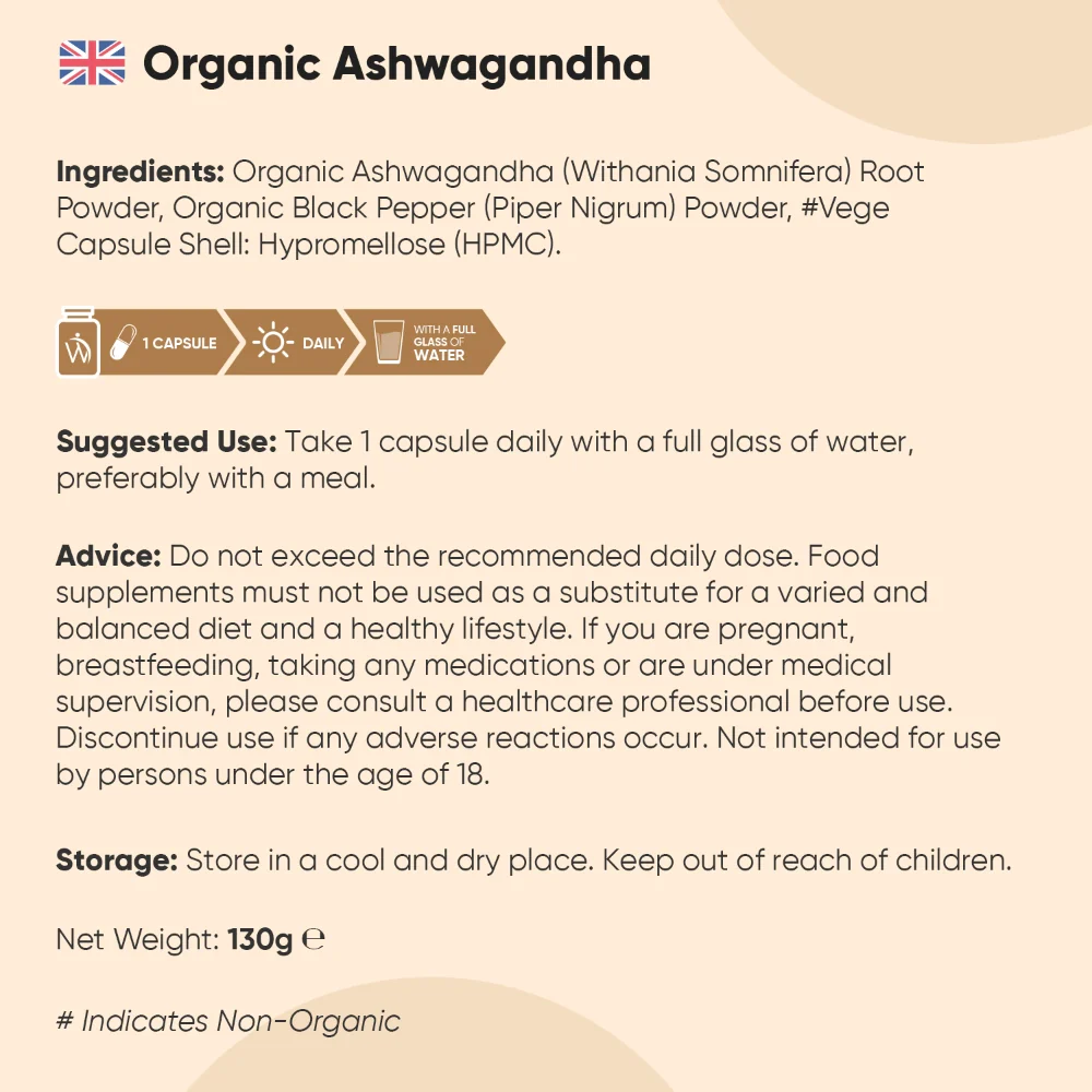 Organic Ashwagandha With Black Pepper Capsules - Image 7