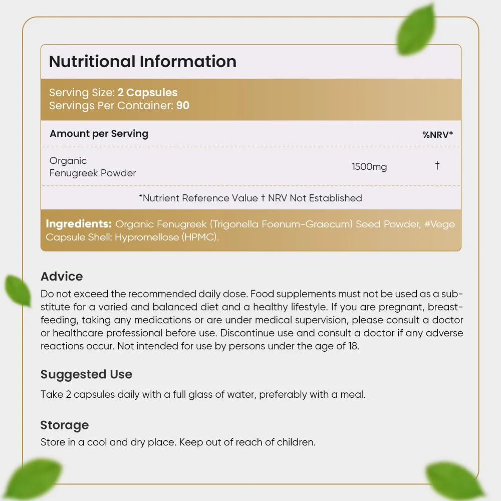 Organic Fenugreek Capsules - Image 7