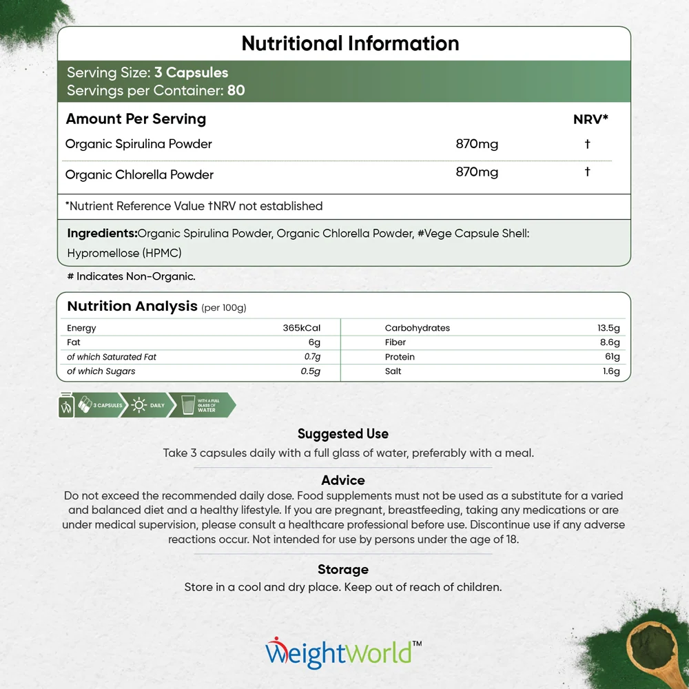Organic Spirulina and Chlorella Capsules - Image 5