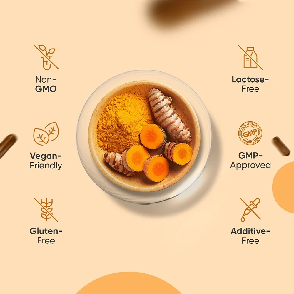 Organic Turmeric with Black Pepper & Ginger Capsules - Image 3