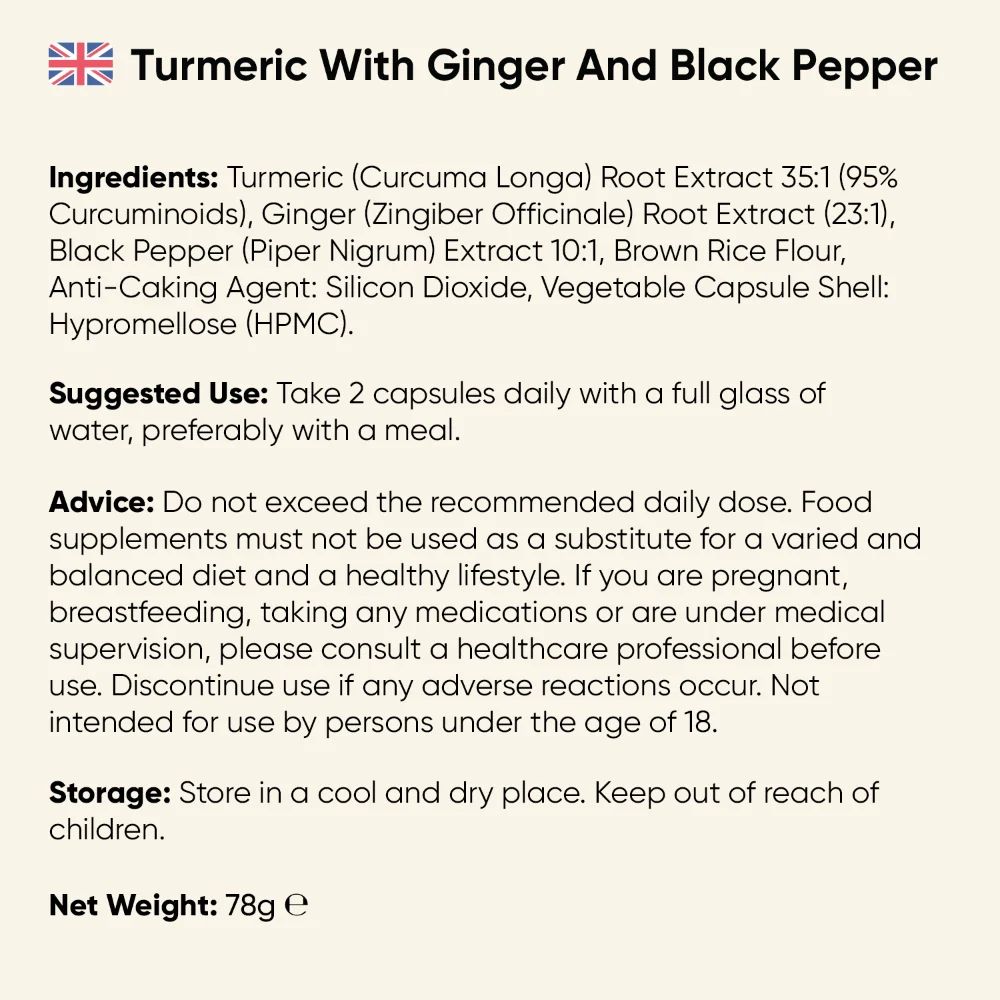 Turmeric with Ginger and Black Pepper Capsules - Image 9