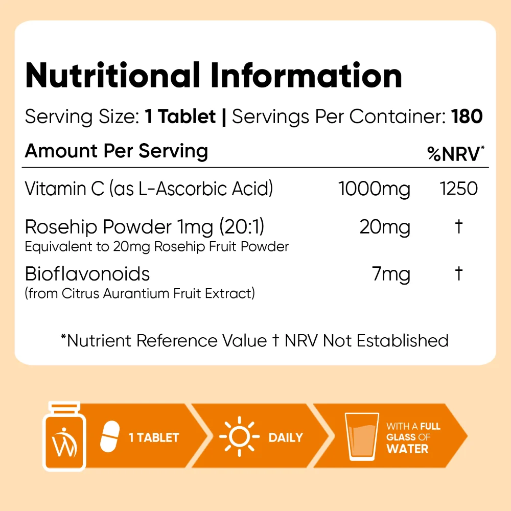 Vitamin C With Rosehip and Bioflavonoids Tablets - Image 7