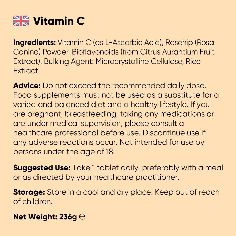 Vitamin C With Rosehip and Bioflavonoids Tablets - Image 8