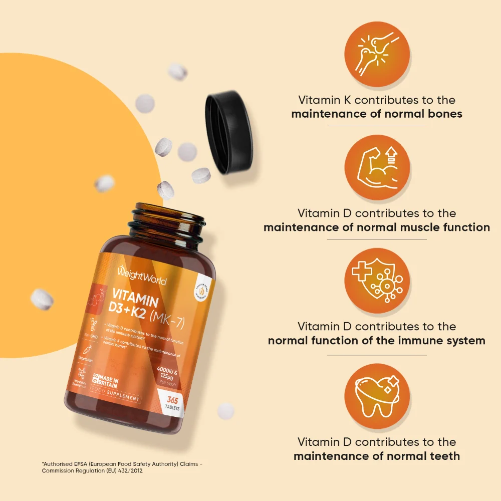 Vitamin D3 + K2 (MK7) Tablets - Image 4