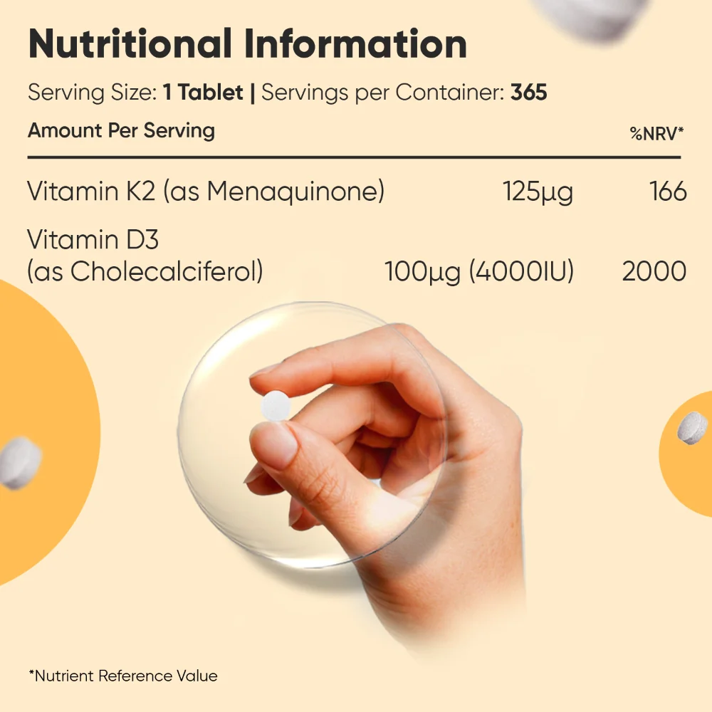 Vitamin D3 + K2 (MK7) Tablets - Image 6