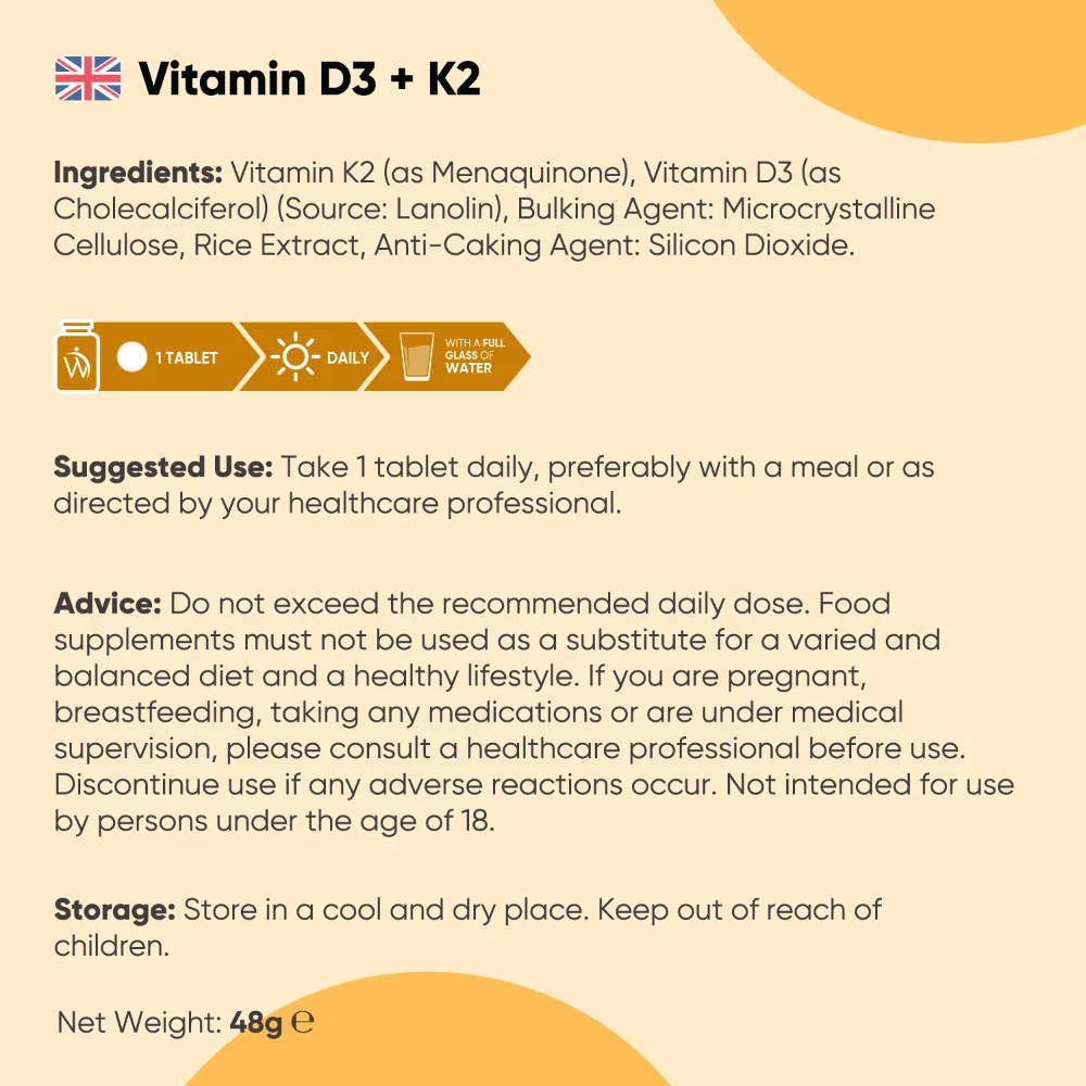Vitamin D3 + K2 (MK7) Tablets - Image 7